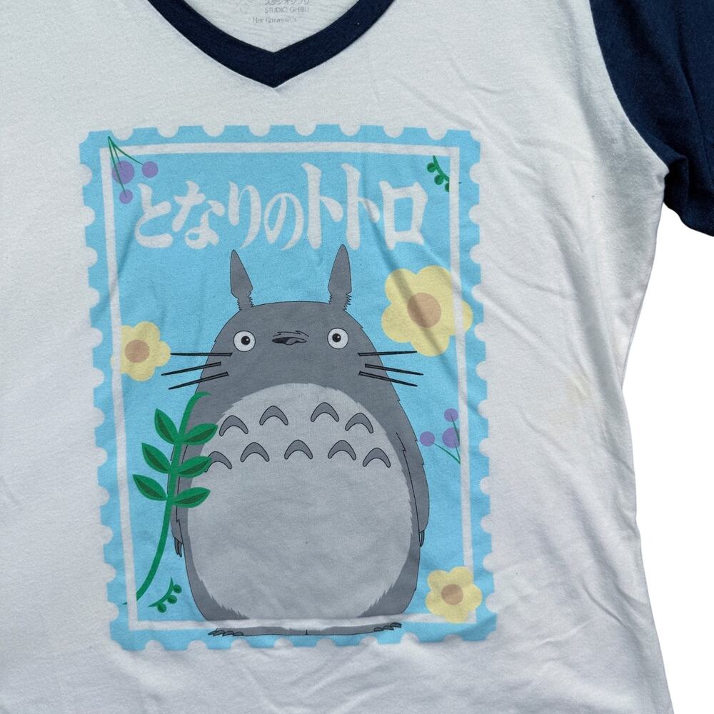 Rare My Neighbor Totoro Japanese Studio Ghibli Raglan Tee Anime Movie T Shirt M - Picture 3 of 5